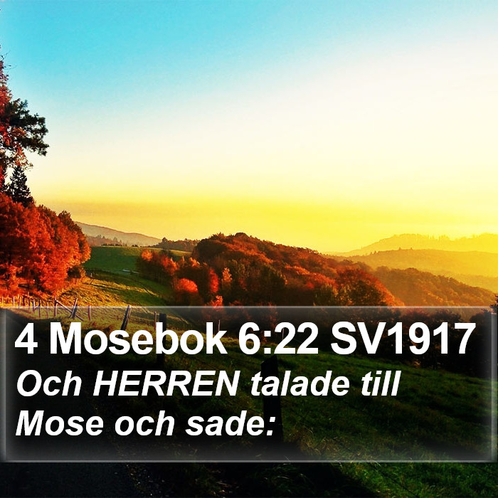 4 Mosebok 6:22 SV1917 Bible Study