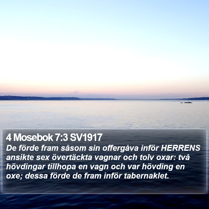 4 Mosebok 7:3 SV1917 Bible Study