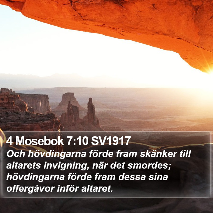 4 Mosebok 7:10 SV1917 Bible Study
