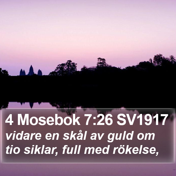 4 Mosebok 7:26 SV1917 Bible Study