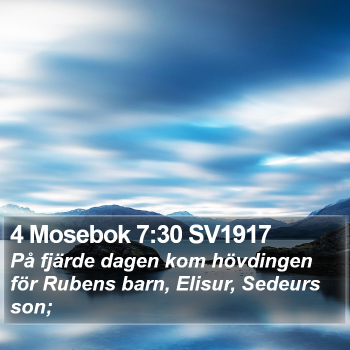 4 Mosebok 7:30 SV1917 Bible Study