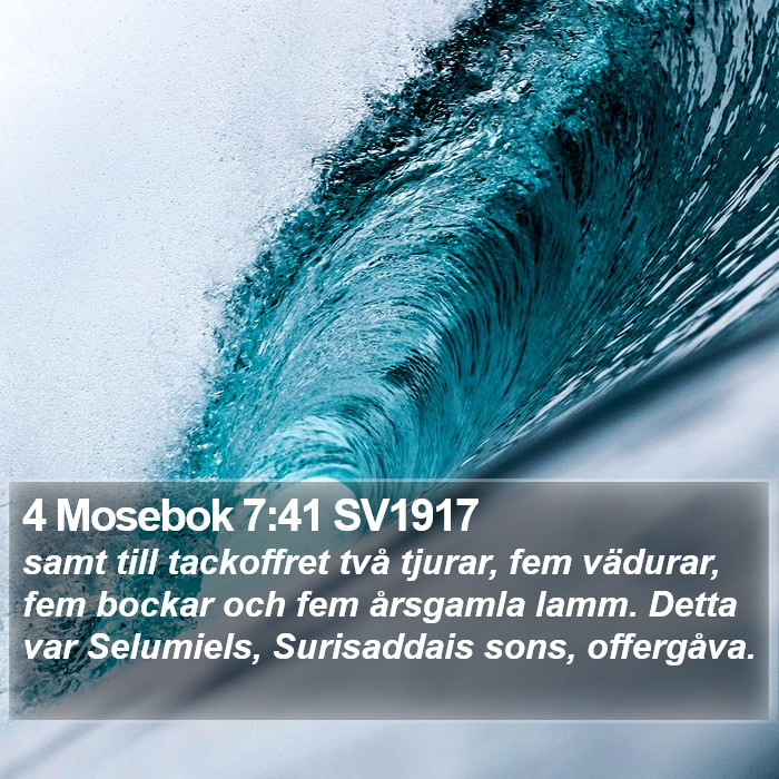 4 Mosebok 7:41 SV1917 Bible Study