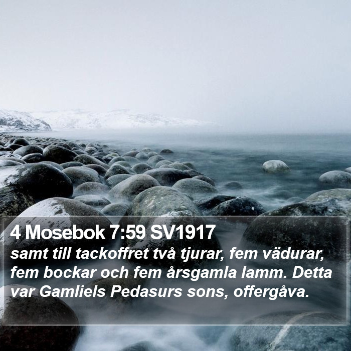 4 Mosebok 7:59 SV1917 Bible Study
