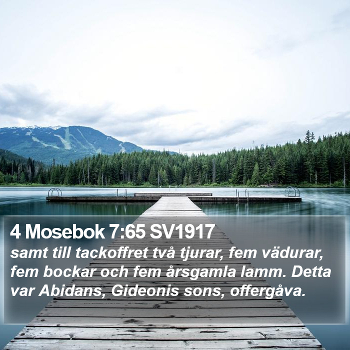4 Mosebok 7:65 SV1917 Bible Study