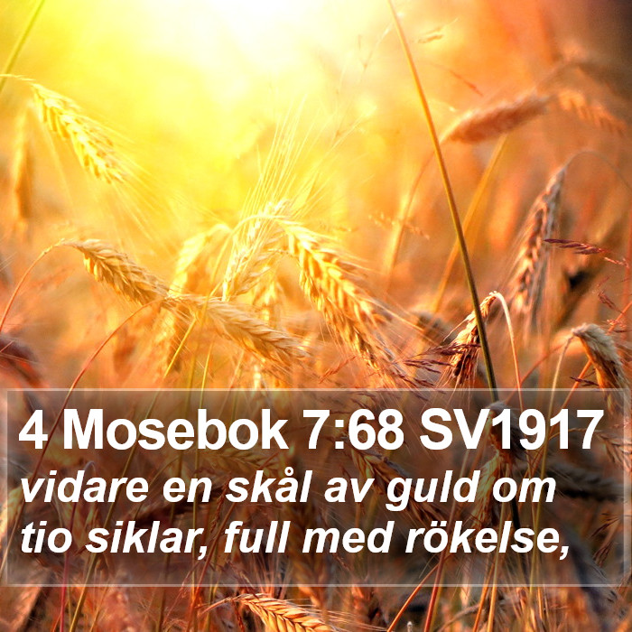 4 Mosebok 7:68 SV1917 Bible Study