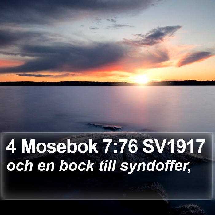 4 Mosebok 7:76 SV1917 Bible Study