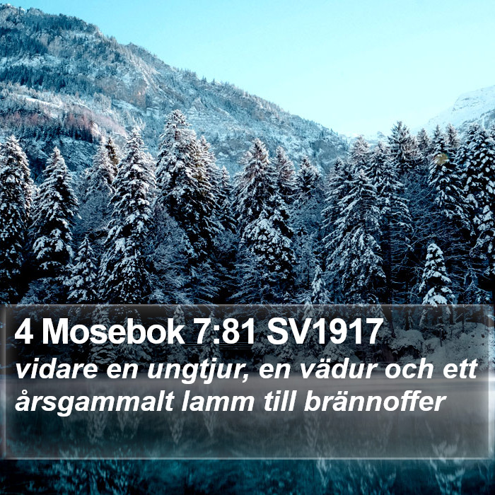 4 Mosebok 7:81 SV1917 Bible Study