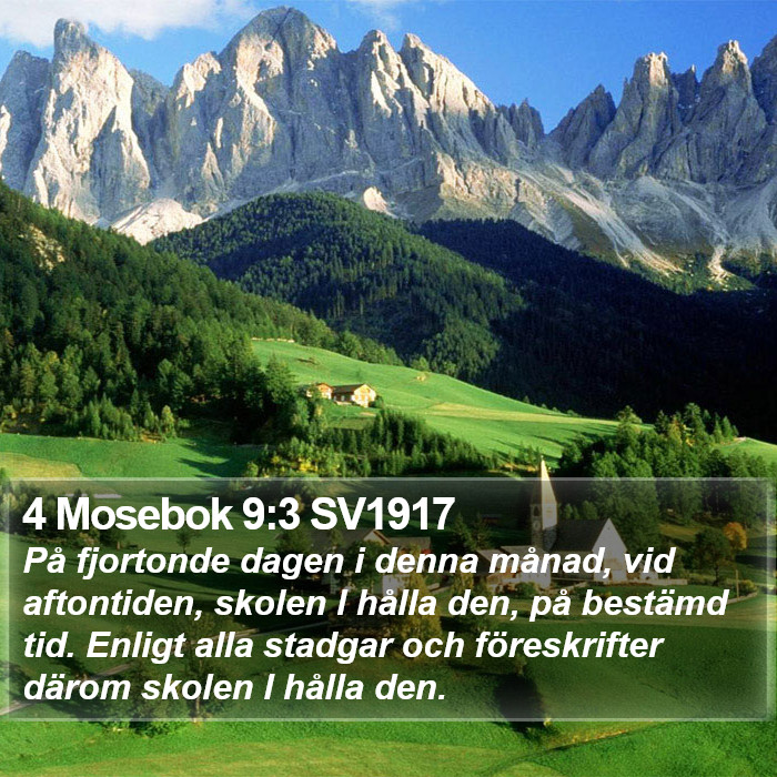 4 Mosebok 9:3 SV1917 Bible Study