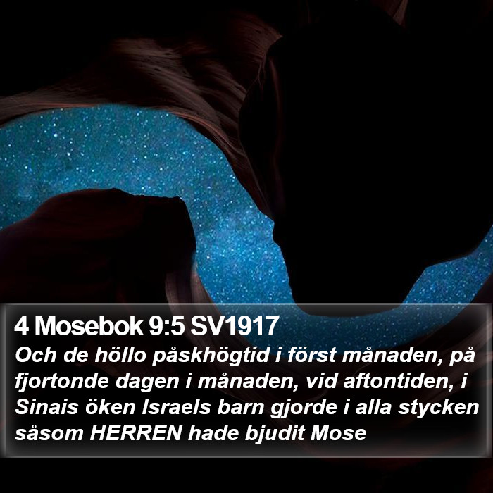 4 Mosebok 9:5 SV1917 Bible Study