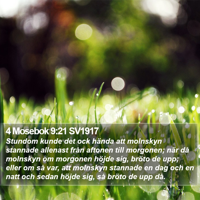 4 Mosebok 9:21 SV1917 Bible Study