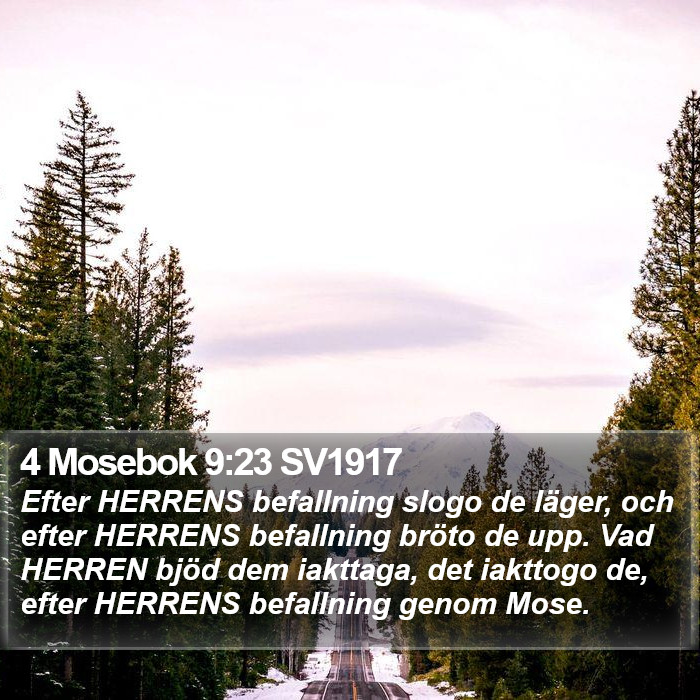 4 Mosebok 9:23 SV1917 Bible Study