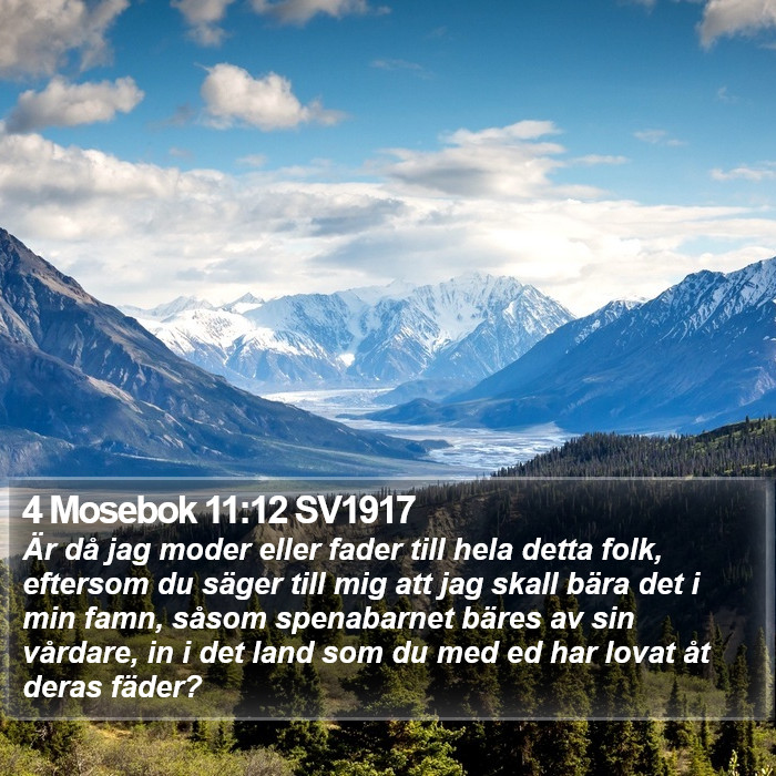 4 Mosebok 11:12 SV1917 Bible Study