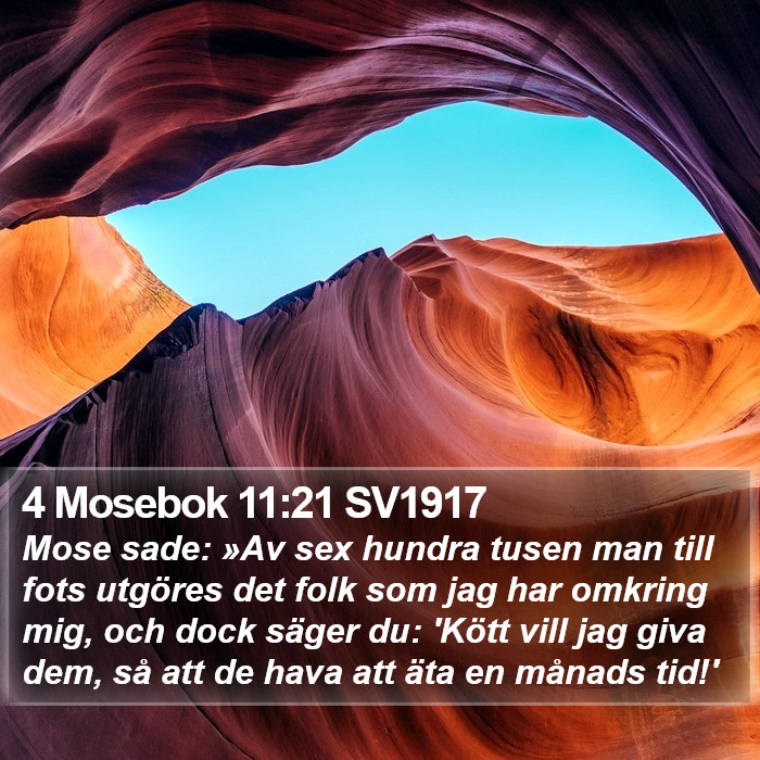 4 Mosebok 11:21 SV1917 Bible Study