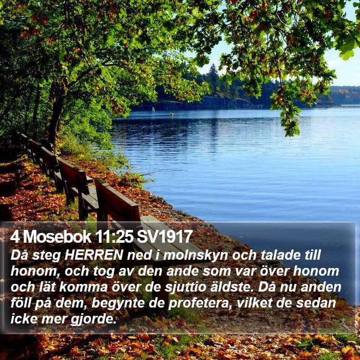 4 Mosebok 11:25 SV1917 Bible Study