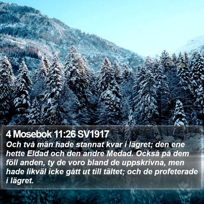 4 Mosebok 11:26 SV1917 Bible Study