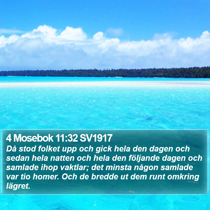 4 Mosebok 11:32 SV1917 Bible Study