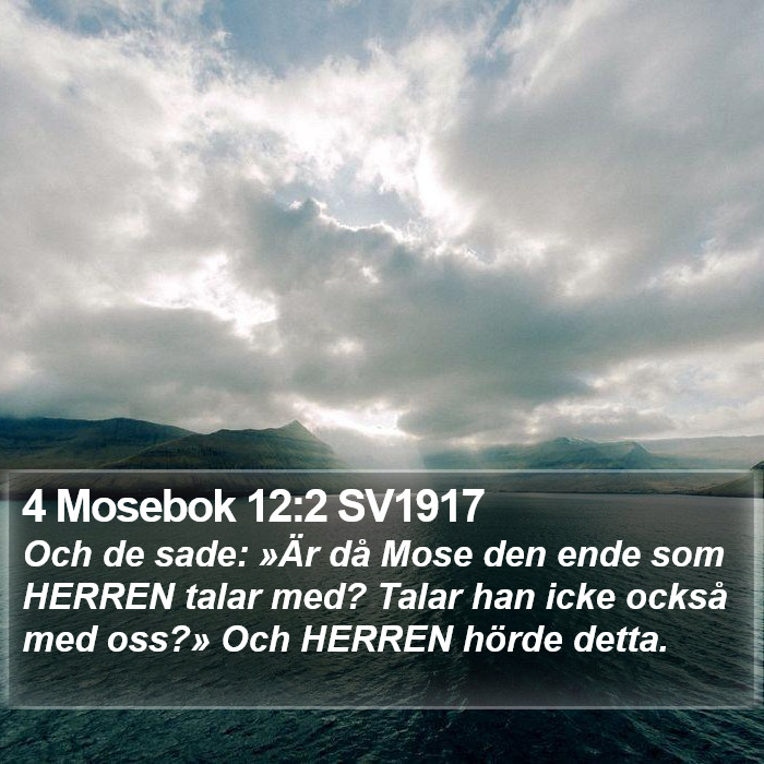 4 Mosebok 12:2 SV1917 Bible Study