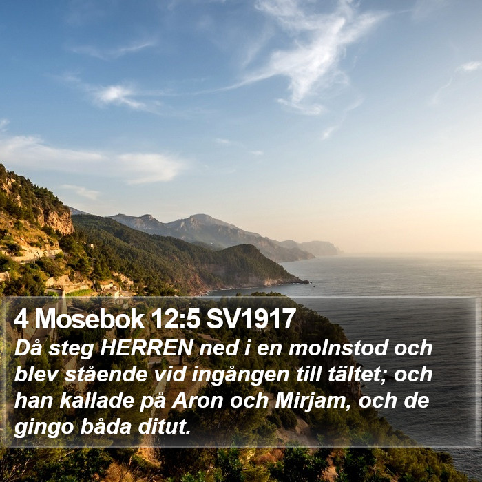 4 Mosebok 12:5 SV1917 Bible Study