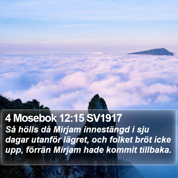 4 Mosebok 12:15 SV1917 Bible Study