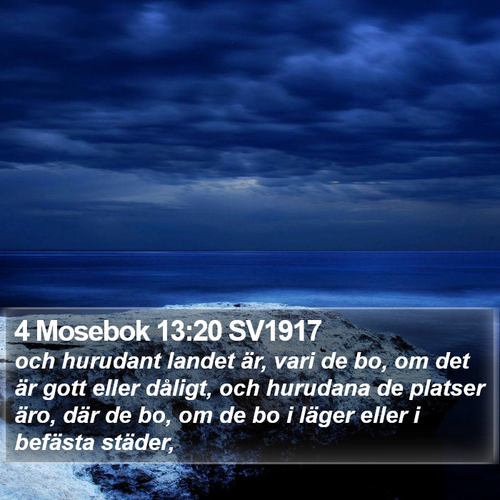 4 Mosebok 13:20 SV1917 Bible Study