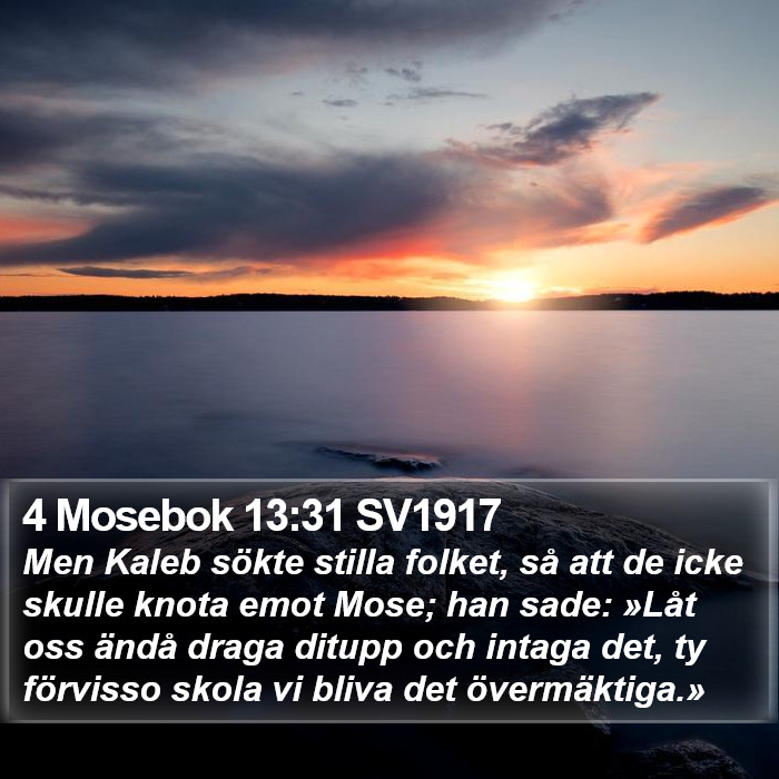 4 Mosebok 13:31 SV1917 Bible Study