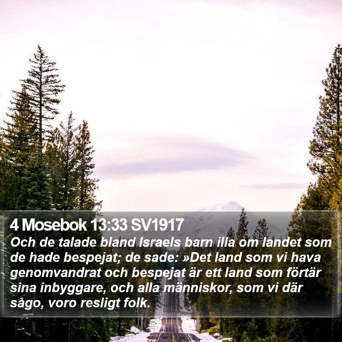 4 Mosebok 13:33 SV1917 Bible Study