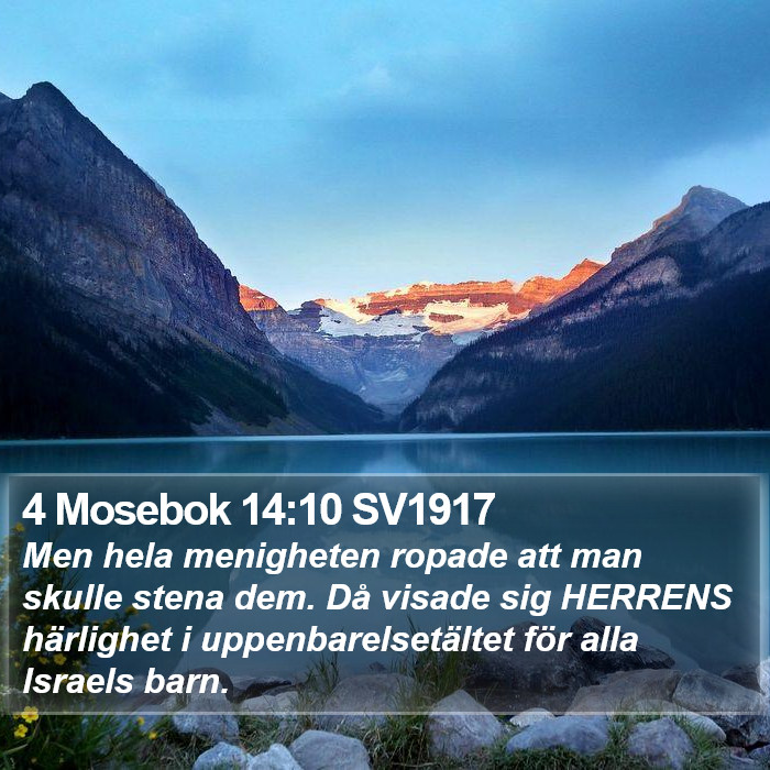 4 Mosebok 14:10 SV1917 Bible Study