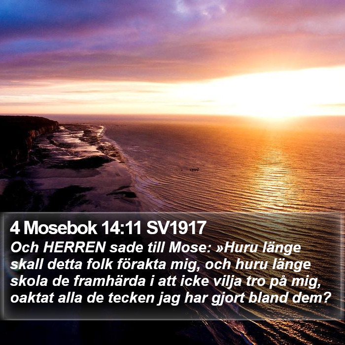 4 Mosebok 14:11 SV1917 Bible Study