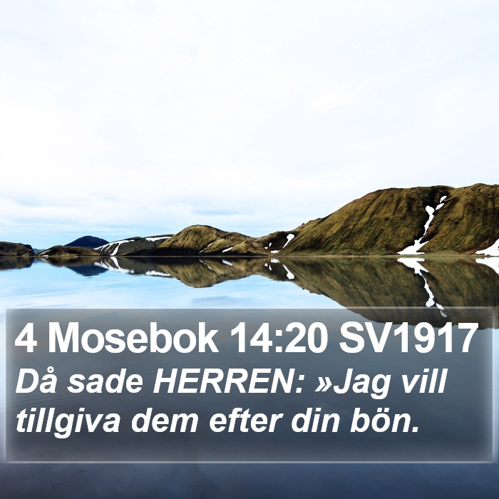 4 Mosebok 14:20 SV1917 Bible Study