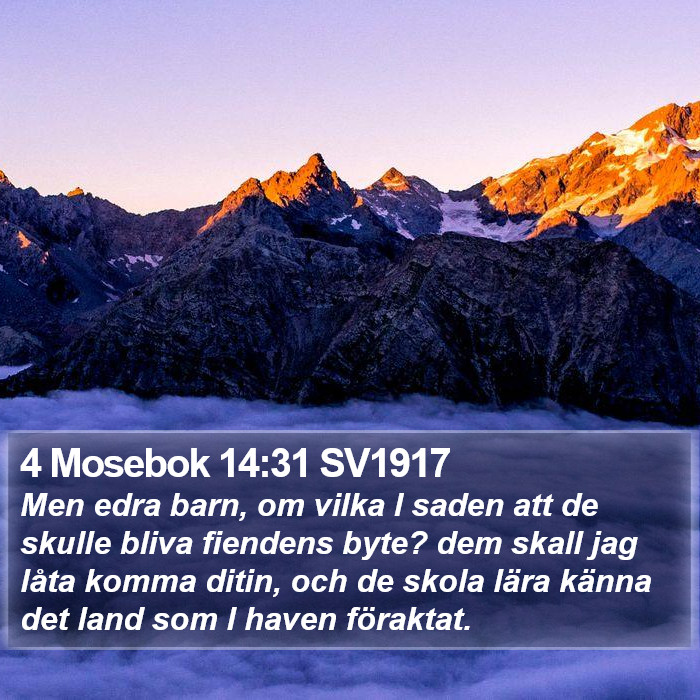 4 Mosebok 14:31 SV1917 Bible Study