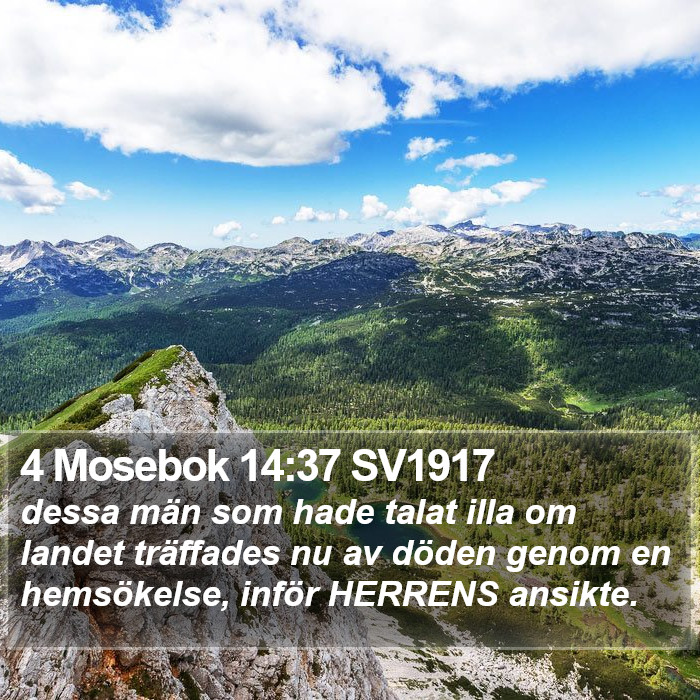 4 Mosebok 14:37 SV1917 Bible Study