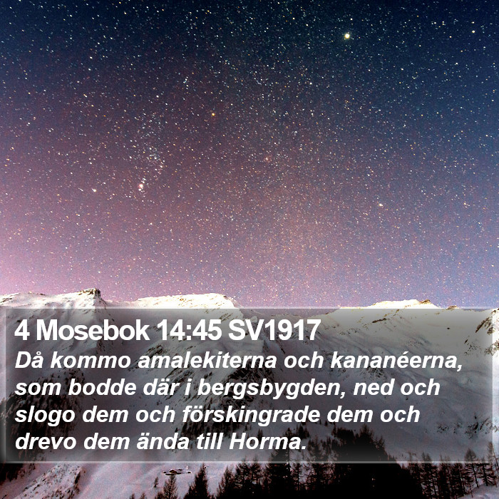 4 Mosebok 14:45 SV1917 Bible Study