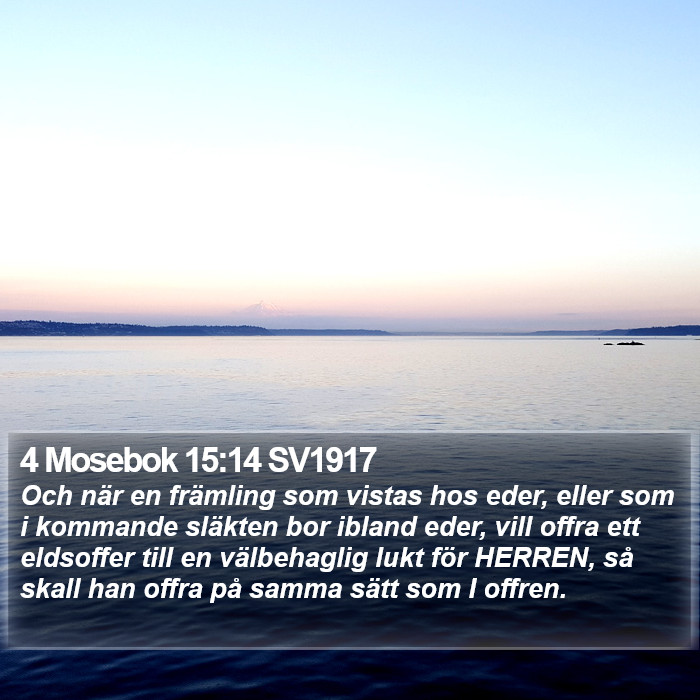 4 Mosebok 15:14 SV1917 Bible Study