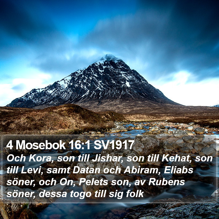 4 Mosebok 16:1 SV1917 Bible Study