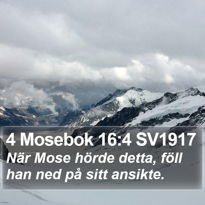 4 Mosebok 16:4 SV1917 Bible Study