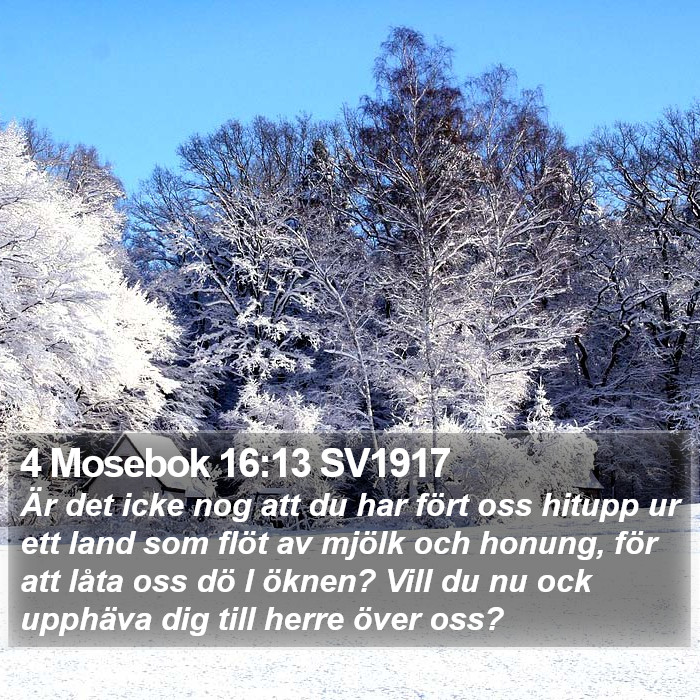 4 Mosebok 16:13 SV1917 Bible Study