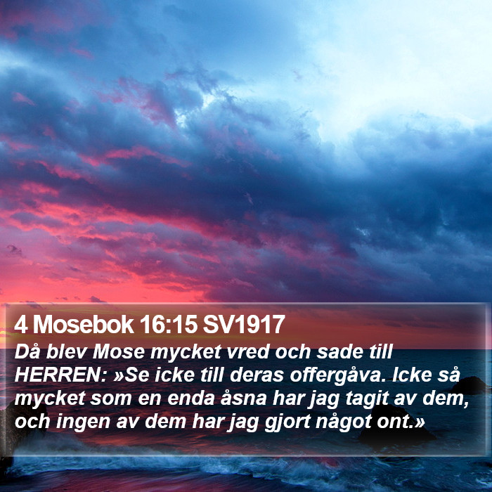 4 Mosebok 16:15 SV1917 Bible Study