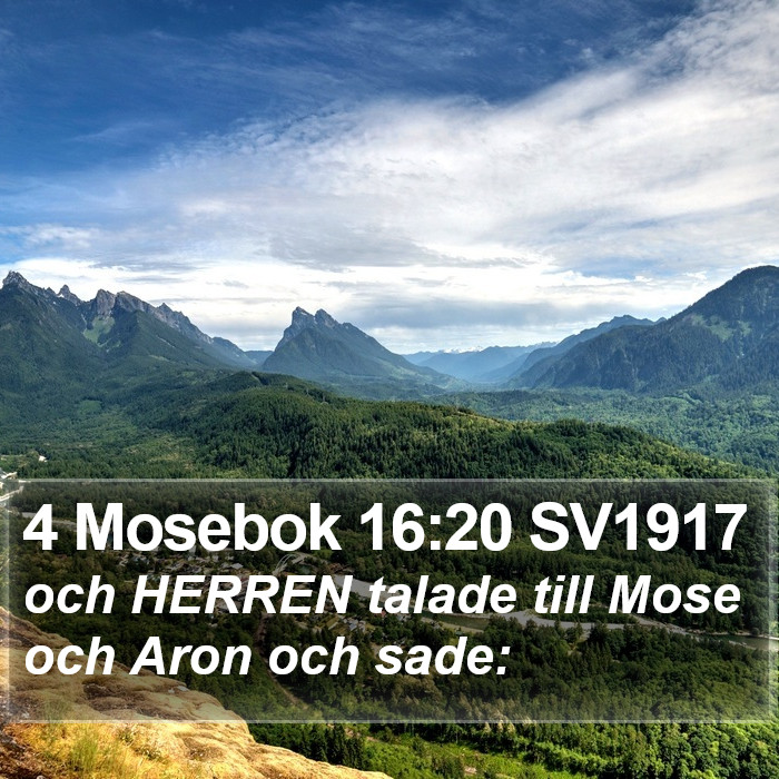 4 Mosebok 16:20 SV1917 Bible Study