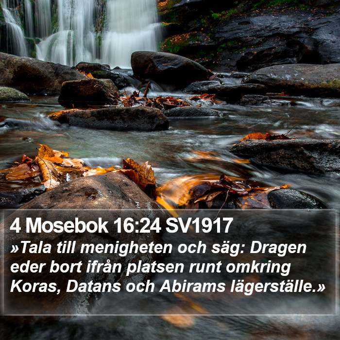 4 Mosebok 16:24 SV1917 Bible Study