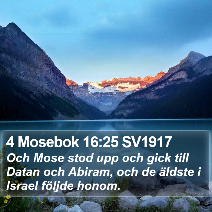 4 Mosebok 16:25 SV1917 Bible Study
