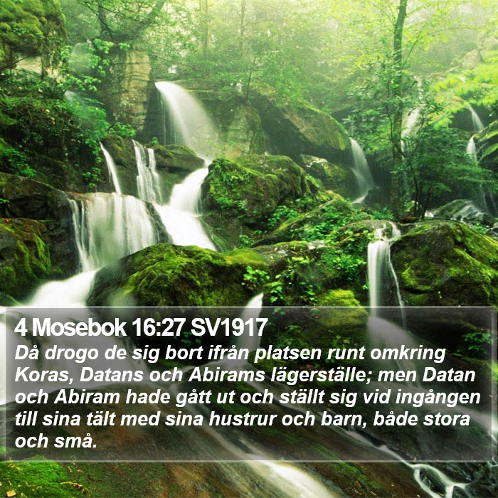 4 Mosebok 16:27 SV1917 Bible Study