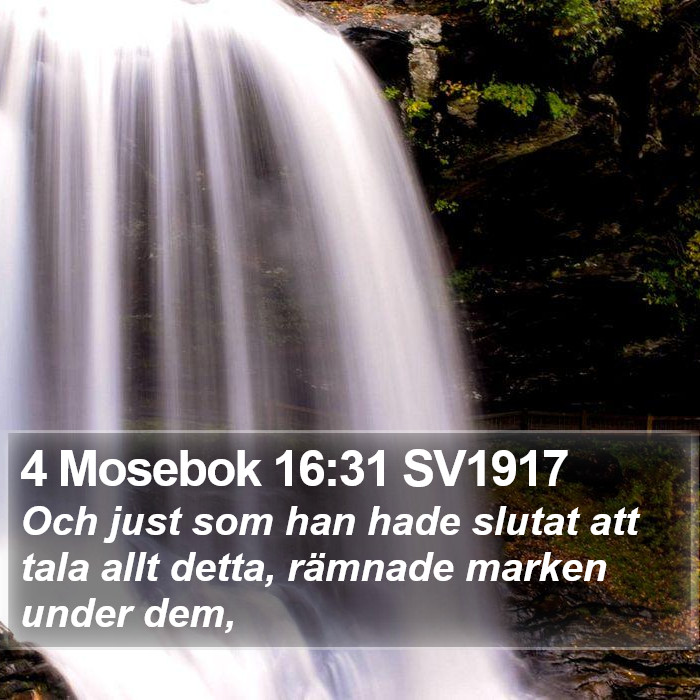 4 Mosebok 16:31 SV1917 Bible Study