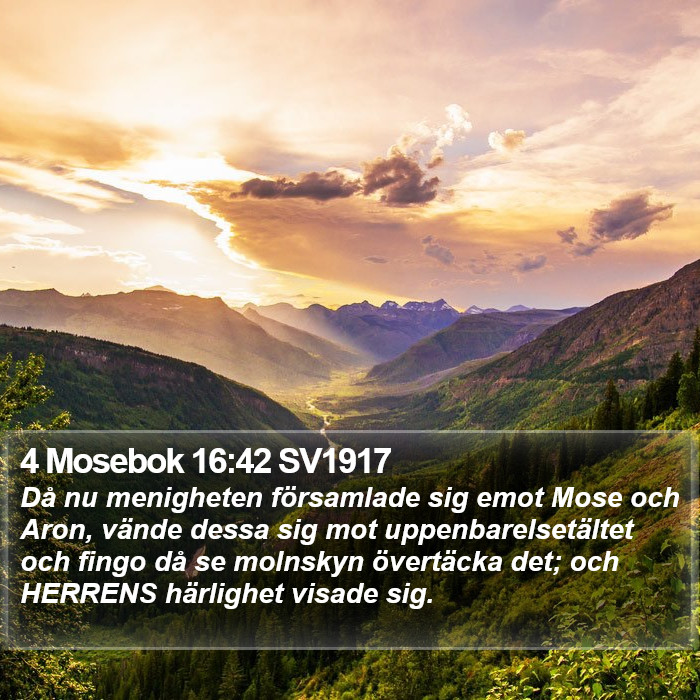 4 Mosebok 16:42 SV1917 Bible Study