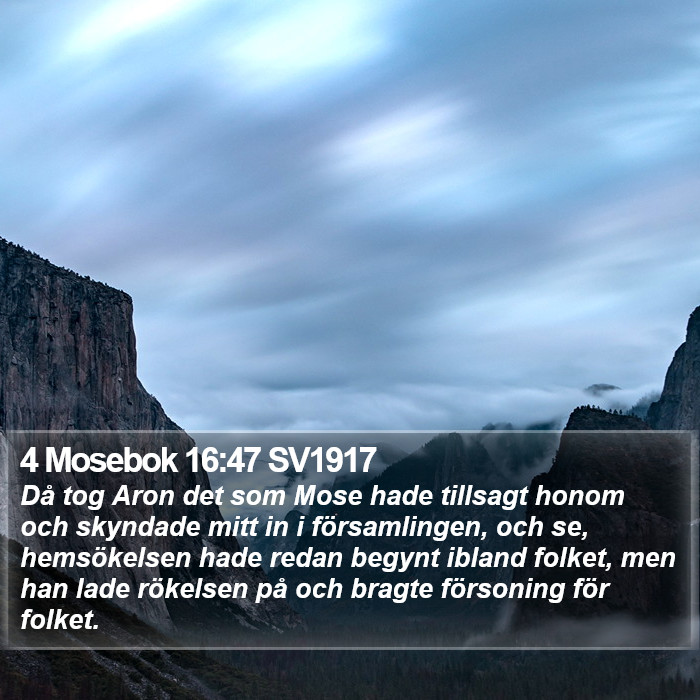 4 Mosebok 16:47 SV1917 Bible Study