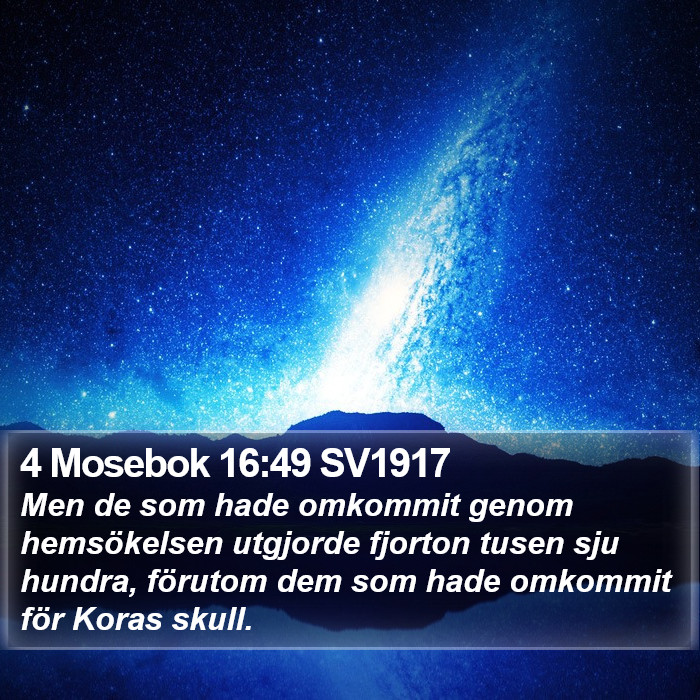 4 Mosebok 16:49 SV1917 Bible Study