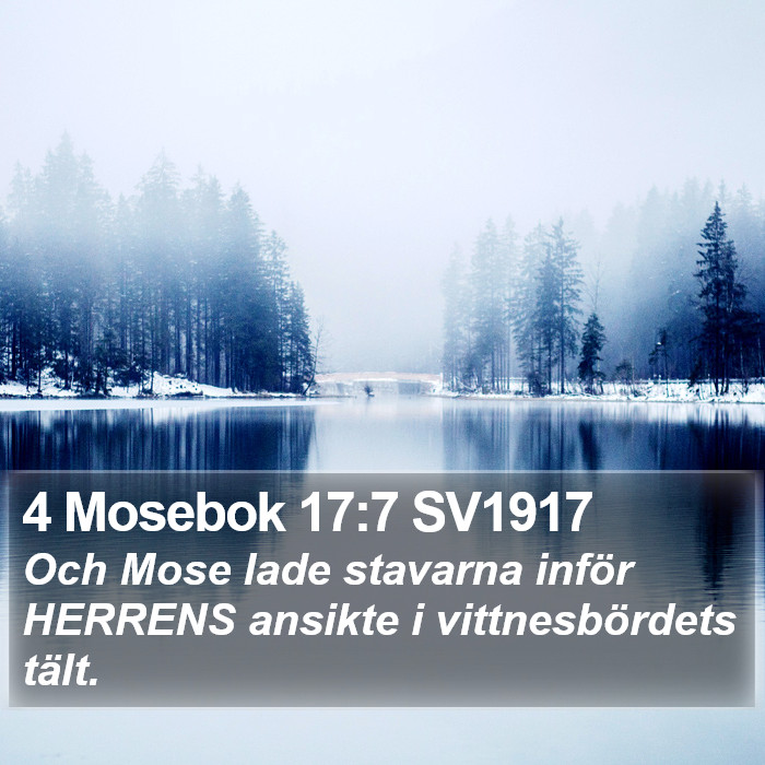 4 Mosebok 17:7 SV1917 Bible Study
