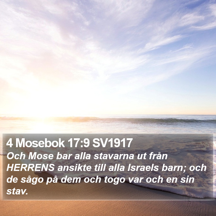 4 Mosebok 17:9 SV1917 Bible Study