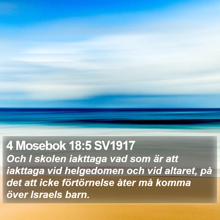 4 Mosebok 18:5 SV1917 Bible Study