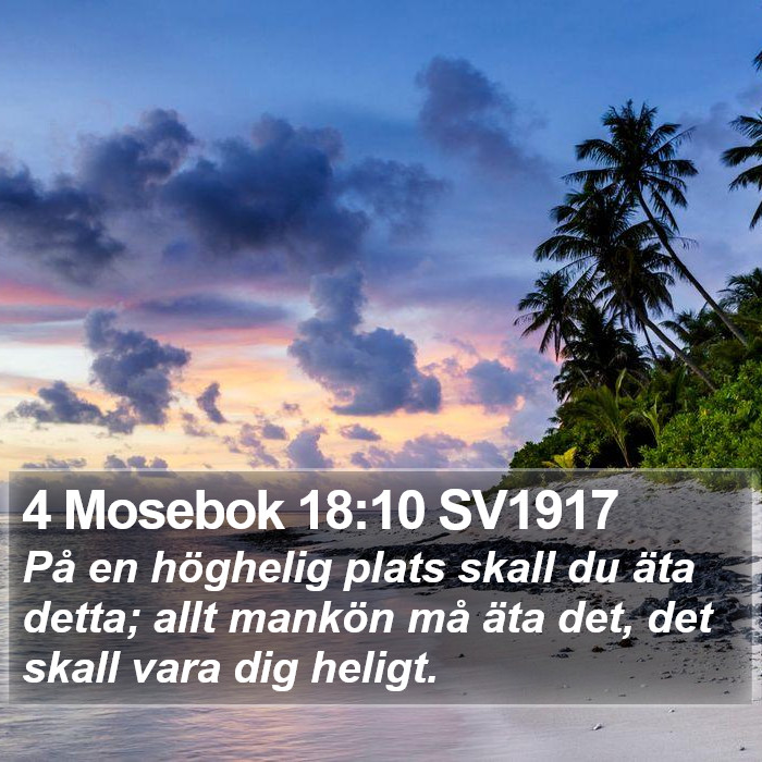 4 Mosebok 18:10 SV1917 Bible Study