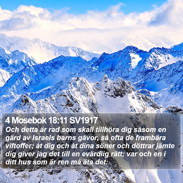 4 Mosebok 18:11 SV1917 Bible Study